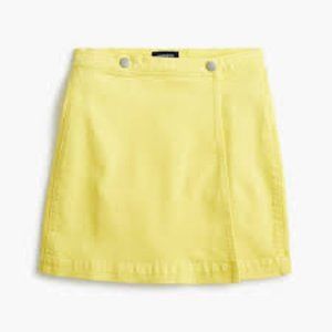 J. Crew Yellow Denim Wrap Skirt Sz27
